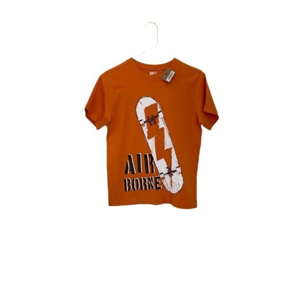 NWT Skater Crazy 8 Orange Youth T-shirt (Medium 7-8)